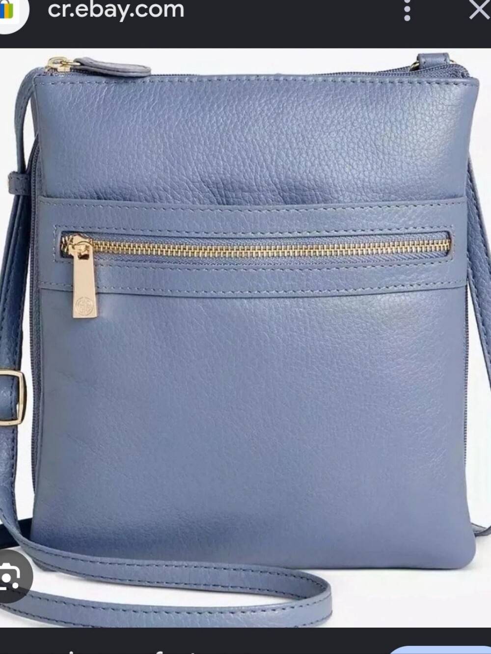 Giani Bernini Triple-Zip Pebble Leather Dasher Crossbody. NWT MSRP $74.50